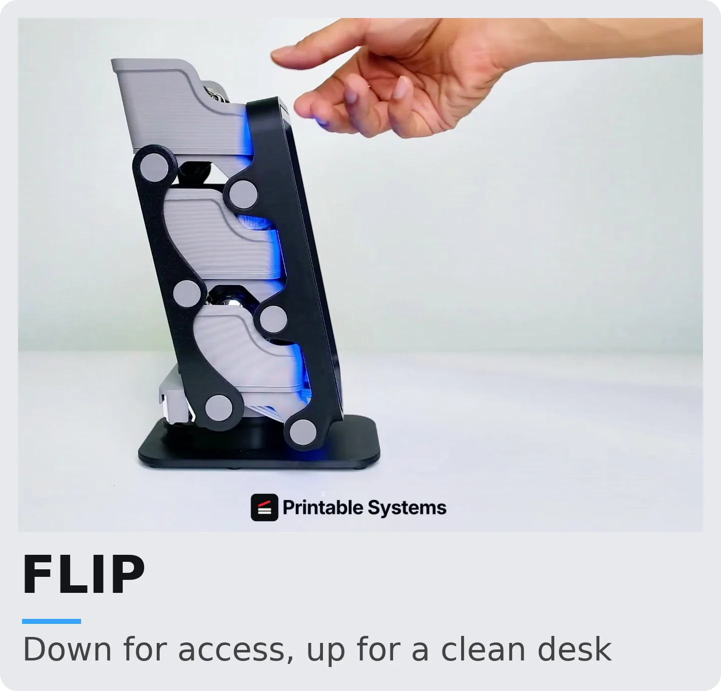 Flip Dock flipping down for access